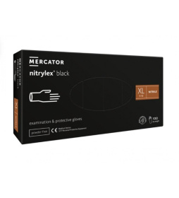 Mercator Rękawiczki Nitrylowe Czarne XL