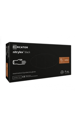 Mercator Rękawiczki Nitrylowe Czarne XL - 1