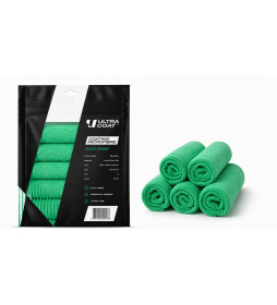Ultracoat Coating Microfibre Green 5-pack - Dwustronna mikrofibra do docierania powłok i dopracowania końcowego efektu.