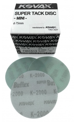 Kovax Buflex Dry K2000 75mm - krążek ścierny na rzep bez otworów - 1