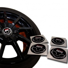 Chemical Guys Coolest Ever Skull Wheel Hub Sticker - 1