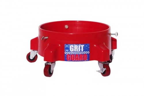 Grit Guard Bucket Dolly - czerwony wózek na kółkach do wiadra