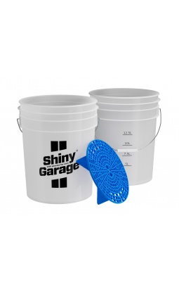 Shiny Garage Wash Bucket 20L + GritGuard Blue - wiadro z niebieskim separatorem - 1