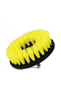 Chemical Guys Carpet Brush Medium Yellow - szczotka do prania tapicerki i dywaników - 1