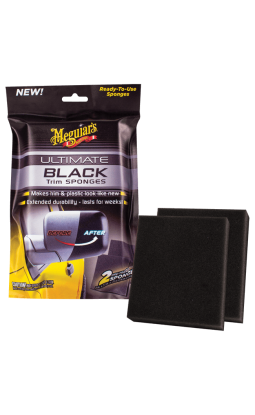 Meguiar's Ultimate Black Sponges - gąbki do pielęgnacji tworzyw zewnętrznych 2 szt. - 1