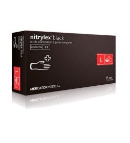 NITRYLEX rękawiczki czarne L 100 szt.