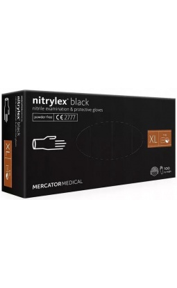 NITRYLEX rękawiczki czarne XL 100 szt. - 1