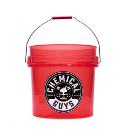 Chemical Guys Transparent Red Carwash Bucket 19L - wiadro detailingowe