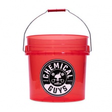 Chemical Guys Transparent Red Carwash Bucket 19L - wiadro detailingowe - 1