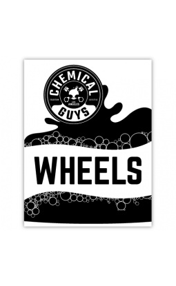 Chemical Guys Bucket Sticker Wheels Black - czarna naklejka na wiadro - 1