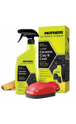 Mothers Ultimate Hybrid 1-Step Ceramic Clay & Coat - zestaw do glinkowania lakieru - 1