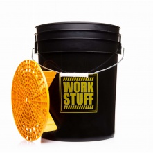 Work Stuff Detailing Bucket Black Rinse + separator - czarne wiadro detailingowe z separatorem brudu - 1