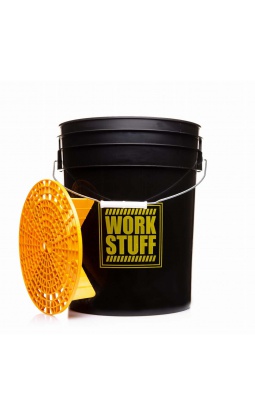 Work Stuff Detailing Bucket Black Rinse + separator - czarne wiadro detailingowe z separatorem brudu - 1