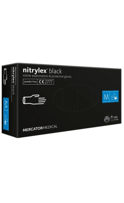 Nitrylex rękawiczki czarne M 100 szt.  - 1