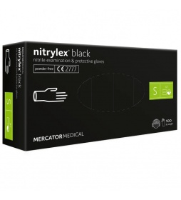 NITRYLEX rękawiczki czarne S 100 szt. 