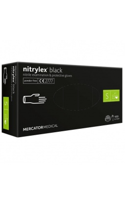 NITRYLEX rękawiczki czarne S 100 szt.  - 1