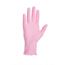 Rękawiczki nitrylowe bezpudrowe różowe 100 sztuk rozmiar S