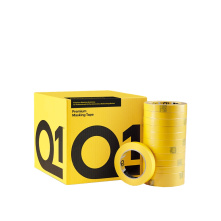Q1 Premium Masking Tape Yellow 18mmx50m - taśma maskująca - 1
