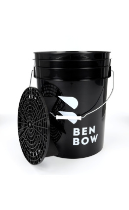 BenBow 000780 - czarne wiadro detailingowe 20L z czarnym separatorem  - 1