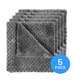 FX Protect STEEL GREY 40x40cm 5 pack - zestaw mikrofibr puszysto-waflowych