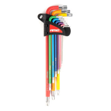 AMiO 04301 - zestaw długich kluczy Torx 9 szt. - 2