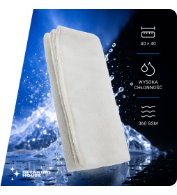 Detailing House Falcon Pure White 40x40 - mikrofibra bezszwowa