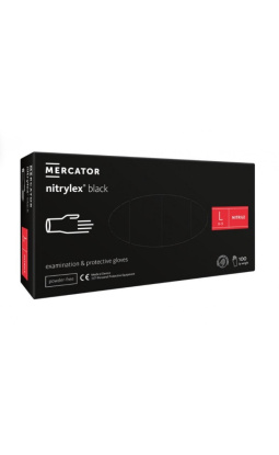 Mercator Rękawiczki Nitrylowe Czarne L  - 1