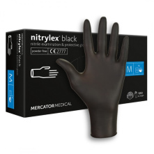 Mercator Rękawiczki Nitrylowe Czarne M 